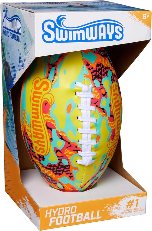 SwimWays Hydro Waterproof Football, Outdoor Games for Adults and Kids, Swimming Pool Accessories and Pool Party Games,9.25 Inches, Orange...