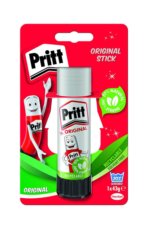 Pritt Glue Stick, Safe & Child-Friendly Craft Glue for Arts & Crafts Activities, Strong-Hold adhesive for School & Office Supplies, 1x43g Pritt St...