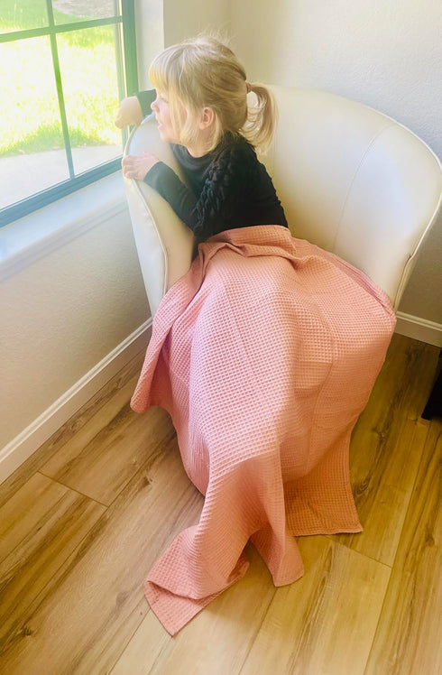 Soft & Cozy Baby Waffle Blanket Nursery Blankets for Boys Girls Swaddle Neutral Lightweight Baby and Toddler Throw Blanket(Dusty Pink)...