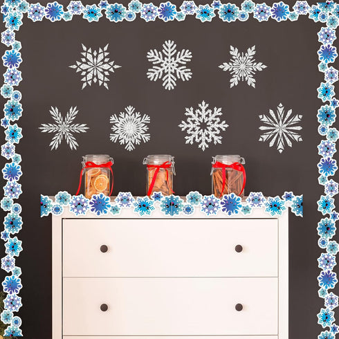 67ft Winter Christmas Bulletin Board Border Snowman Snowflake Bulletin Board Decorations Winter Penguin Borders Trim for Xmas Holiday Classroom Sc...