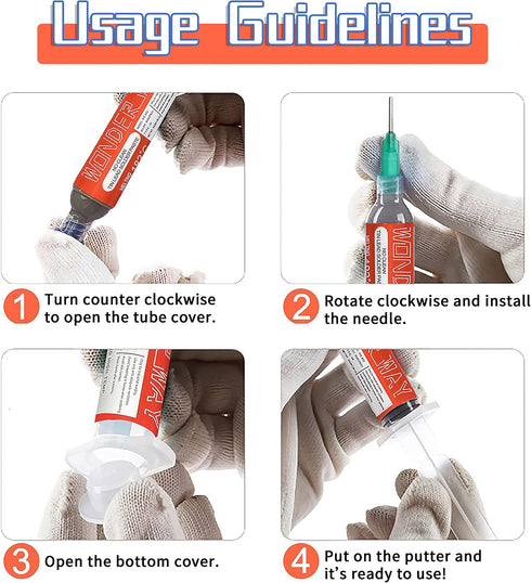 Sn42/Bi58 T4 Lead Free Solder Paste (30g) & Lead-Free Solder Flux 10cc, Supplied By Wonderway...