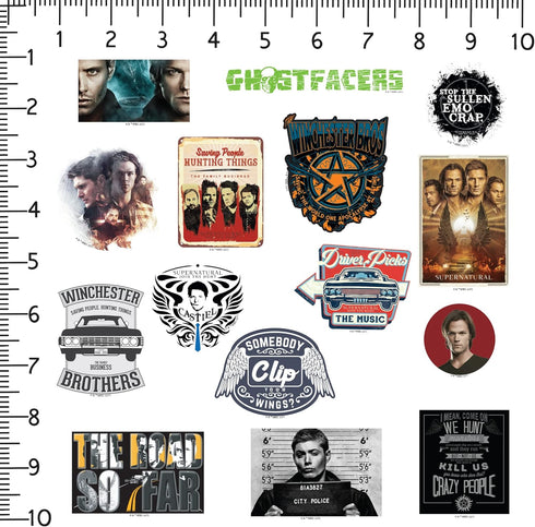 Supernatural Stickers Die Cut Vinyl Sticker Variety Pack - Laptop, Water Bottle, Scrapbooking, Tablet, Skateboard, Indoor/Outdoor - Set of 50...