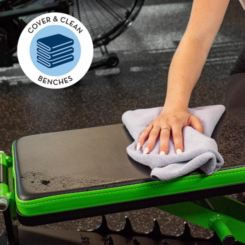 S&T INC. Microfiber Sweat Towel for Gym, Yoga Towel for Home Gym, Workout Towels for Gym Bag, 16 Inch x 27 Inch, Purple, 3 Pack...
