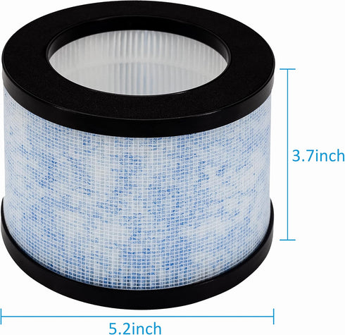 2 Pack MK01 TZ-K1 True HEPA Replacement Filters,Compatible with AROEVE MK01 MK06 MG01JH,Kloudi Air Cleaner Purifier DH-JH01,TZ-K1,Elechomes EPI081...