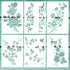 6 PCS Vine Leaf Rose Stencil Cherry Blossom Stencil Bird Tree Branch Stencils Reusable Floral Flower Stencils for Painting on Wood Furniture Canva...