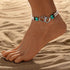 Elastic Beaded Ankle Bracelet for Women Double Layered Beaded Anklet Hollow Hearts Stretch Anklet Cute Boho Heart Foot Jewelry for Summer Beach We...
