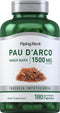 Piping Rock Pau d'Arco Capsules | 1500mg | 180 Count | Inner Bark | Herbal Extract Supplement | Non-GMO, Gluten Free...