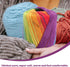 1 Roll 133M Color Segment Dyed Gradient Cotton Yarn DIY Thread Hand Crocheted Scarf Hat Shawl Line Material for Hand Knitting DIY Sweater Blanket ...