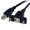3 Ft Panel Mount Usb Cable B To B - F/m - Usb For Storage Enclosure - 3 Ft - 1 Pack - 1 X Type B Male Usb - 1 X Type B Female Usb - Nickel Plated ...