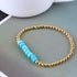 KELITCH Women Silver Stretch Bracelets Turquoise Beaded Bracelet Agate Crystal Cuff Bracelets...