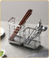 Kitchen Utensil Holder, Stainless Steel Utensil Holder Countertop, Kitchen Utensil Drying Caddy, Cutlery Drainer for Kitchen Utensil, Rust-Proof C...