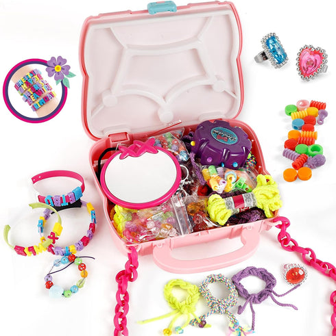 YouCute Bracelet Making Kit Toys Ages 6 7 8 9 10 11 12 Year Old Girl Birthday Gifts Ideas Present Kids Travel Activity Crafts Arts Kit Crafts Stri...