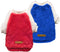 Fitwarm 2 Pack Fuzzy Fleece Dog Sweater, Thermal Dog Clothes for Small Dogs Boy Girl, Pet Cat Winter Outfit, Red, Royal Blue, Medium...