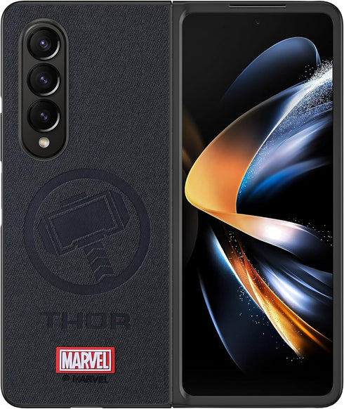 Case for Samsung Galaxy Z Fold 3 5G, with Superhero character Compatible Galaxy Z Fold 3 5G Leather Case BLACK...