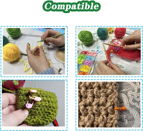 150 Pieces Knitting Crochet Locking Stitch Markers Stitch Needle Clip Counter 10 Colors (Color Ship Randomly)...
