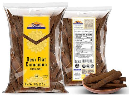 Rani Desi (Dalchini) Flat Cinnamon 3.5oz (100g) ~ All Natural | Vegan | Gluten Friendly | NON-GMO | Indian Origin...