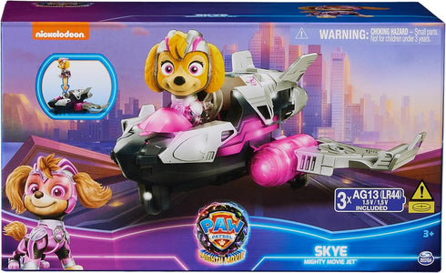 Paw Patrol: The Mighty Movie, Airplane Toy with Skye Mighty Pups Action Figure, Lights and Sounds, Kids Toys for Boys & Girls 3+...