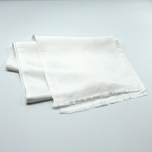 Dashing White Silk Aviator Scarf Pure 100% Silk – 8” x 60”...