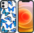 FANXI Blue Butterfly Cell Phone Case Compatible with iPhone 12/12 Pro 6.1 Inch - Shockproof Protective Cute Cool Butterflies Phone case for Women ...
