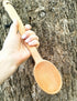 14-inch Large Wooden Spoon, Heavy Duty Big Non-Stick Cooking Spoon with a Scoop and a Strong Long Handle for Stirring, Mixing, Canning in Big Pots...