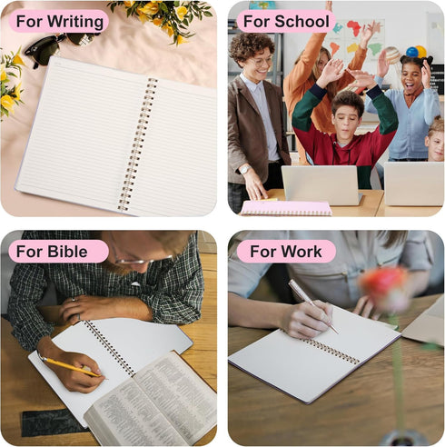 Yoment Spiral Notebook 8.5 x 11 A4 Large Notebooks for Work College Ruled Journaling Notebooks, 100 GSM Paper, Spiral Bound Journal for School Not...