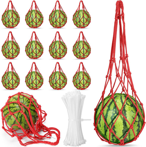 Nuenen 6 Pcs Watermelon Net Melon Hammock Melon Cradle Plant and Garden Supports Pumpkin Support Hanging Bag Protects Watermelons, Honeydew, Squas...