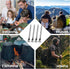 4 Pieces Titanium Long Handle Spork and Spoon 8.4 Inch Ultralight Portable Flatware Lightweight Soup Spoon Camping Spork Utensil for Outdoor Campi...