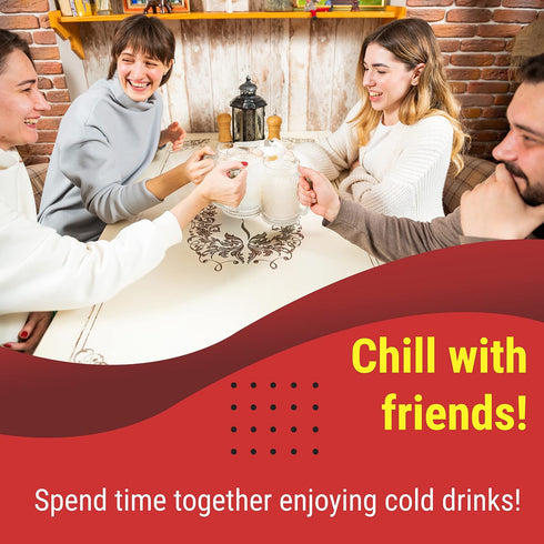 Double Walled Beer Mug For Freezer, Clear Plastic Beer Mug Frozen Cup 16 oz with Handle...