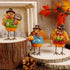 FORUP Thanksgiving Turkey Tabletop Centerpiece Decor, Set of 3 Resin Turkey Friends Decoration for Autumn Fall Thanksgiving Harvest Home Decoratio...