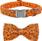 Halloween Dog Collar, Pet Collar Dog Bow Pumpkin Dog Collar Girl Boy Holiday Pet Dog Collar Gift Bow Dog Collar Cute Soft Puppy Collar for Large D...