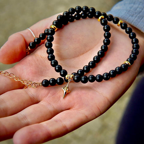 Black Onyx Choker Bead Necklace Crystal Collar | Dainty Star Pendant Cubic Zirconia Stone Vintage Lightweight Celestial Gold Jewelry for Women...