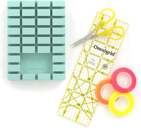 Omnigrid OmniRack, Mini Ruler Storage Rack, Mint Green...