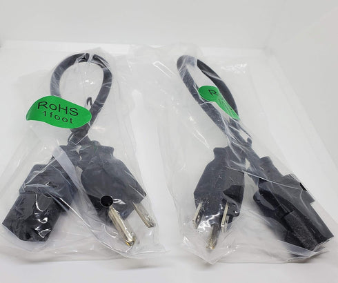 1 Foot 4 Pack Universal Short Power Cable Cord 18 AWG - 12 Inches IEC320 C13 to NEMA 5-15P, 4-Pack...