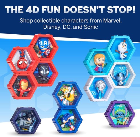 WOW! PODS 4D Marvel Black Panther Toy, Unique Connectable & Collectable Toy Figure, Wall/Shelf Display, Easter Basket Stuffers, Toy Figures, Black...