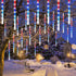 Meteor Shower Lights, 12 Inch Outdoor Icicles Patriotic Lights, 8 Tubes 288 LED Iciclelights Falling Raindrop Lights, Connectable for Independence...