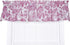 Victoria Park Toile Tailored Valence Window Curtain, Red...