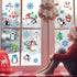62 Pieces Winter Bulletin Board Decorations Penguin Snowflake Snowman Cutouts Christmas Tree Cutouts Winter Snow Bulletin Board Set with Glue Poin...