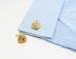14K Gold Plated Triangle Gem Stone Cufflinks for Men Wedding Dress Men Crystal Cufflink for Shirt Party Birthday Anniversary Dress...