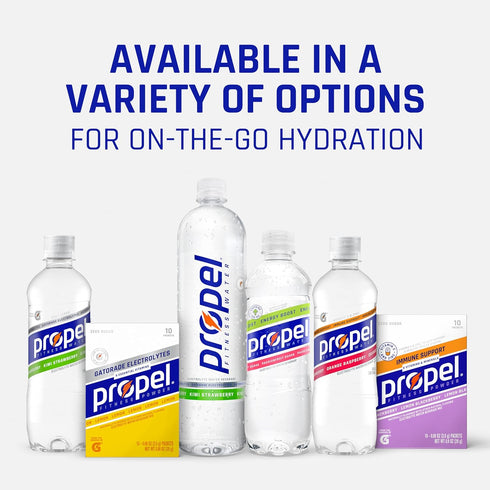 Propel Electrolyte Enhanced Water Drink Mix Powder Packets, 3 Flavor Variety Pack, Zero Calorie & Zero Sugar Hydration with Electrolytes and Vitam...