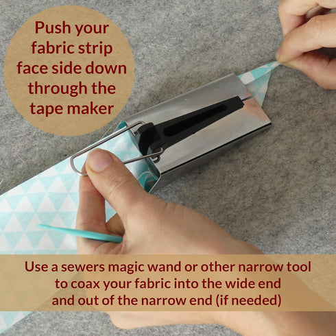 Madam Sew XL Bias Tape Maker, 50mm Single and Double Fold Bias Tape Binding Tool for Quilting Makes Coordinating Quilt Seam Binding – Transform An...