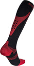 CSX 20-30 mmHg Compression Socks for Men and Women, Knee High, Recovery Support, Athletic Sport Fit, Red on Black, X-Large...
