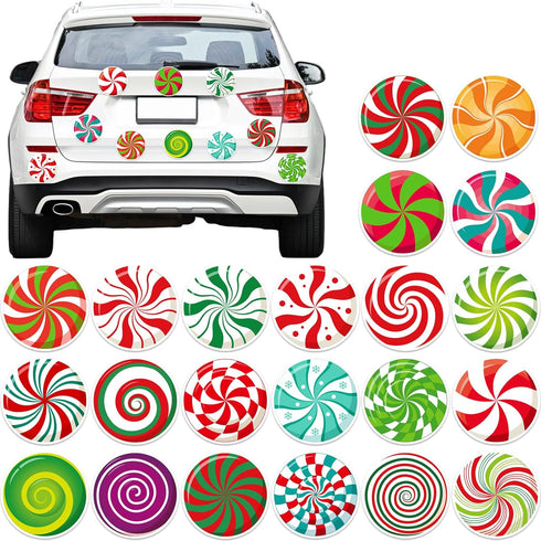 JULMELON 22 Pcs Christmas Candy Magnets Refrigerator Car Magnets Magnetic Sticker for Xmas Holiday DIY Decorations Party Favors Supplies......