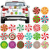 JULMELON 22 Pcs Christmas Candy Magnets Refrigerator Car Magnets Magnetic Sticker for Xmas Holiday DIY Decorations Party Favors Supplies......