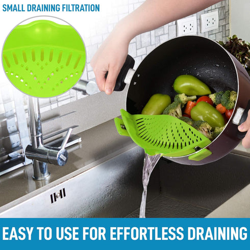 Adjustable Silicone Strainer for Pots, Pans & Bowls Heat-Resistant by Zulay Kitchen...