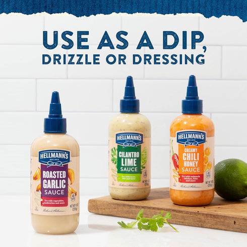 Hellmann's Drizzle Sauce for an exciting Condiment, Dip, Drizzle and Dress Mixed, Gluten Free, Dairy Free, No Artificial Flavors, No High-Fructose...