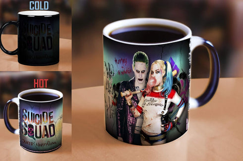 Morphing Mugs Suicide Squad The Joker and Harley Quinn Heat Reveal Ceramic Coffee Mug - 11 Ounce...