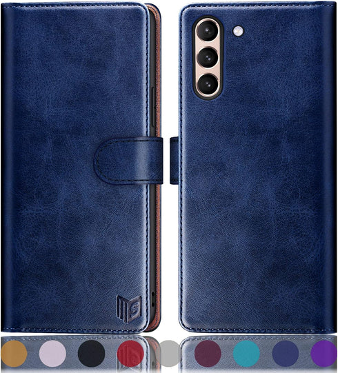 SUANPOT for Samsung Galaxy S21+/S21 Plus 6.7"(Non S21 6.2") with RFID Blocking Leather Wallet case Credit Card Holder, Flip Folio Book Phone case ...