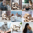 BOBO BIRD Wooden Dog Cat Family Statue, Handmade Wood Decoration, Cute Puppy, Kitty and People Statue Sculpture Ornament Collectible Figurine Craf...