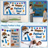 Happy Father's Day Bulletin Board Father's Day Bulletin Board Decoration Set Father's Day Cutouts Father Child Bulletin Boards for School Offices ...