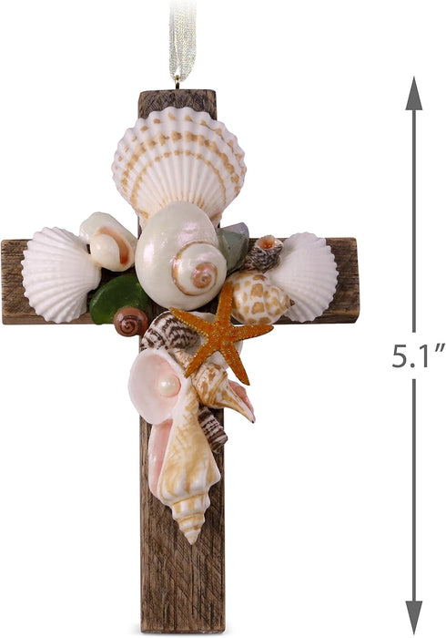 Hallmark Keepsake Christmas Ornament 2018 Year Dated, Cross of The Sea, Porcelain...